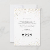 Faux goudglitter Snowflake Kerstmis Bedankkaart (Achterkant)