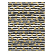 Faux goudglitter stippen Zwarte witte strepen Tafelkleed (Voorkant)