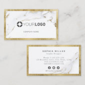 Faux goudmarmer, logo professional visitekaartje (Voorkant / Achterkant)