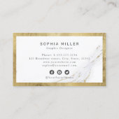 Faux goudmarmer, logo professional visitekaartje (Achterkant)