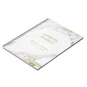 Faux goudmarmer moderne huwelijksplanner notitieboek (Linkerzijde)