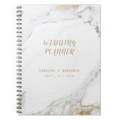 Faux goudmarmer moderne huwelijksplanner notitieboek (Voorkant)