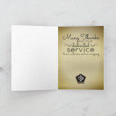 Faux goudsparren universele herdenking van werknem kaart (Binnen)