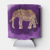 faux goudstamolifant paarse borstelslag blikjeskoeler (Achterkant)