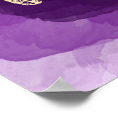 faux goudstamolifant paarse borstelslag poster (Hoek)