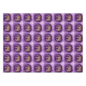 faux goudstamolifant paarse borstelslag tafelkleed (Voorkant (Horizontaal))