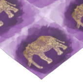 faux goudstamolifant paarse borstelslag tafelkleed (Gekanteld)