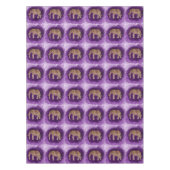 faux goudstamolifant paarse borstelslag tafelkleed (Voorkant)
