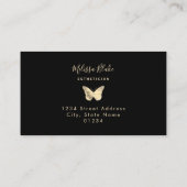 faux goudvlinder logo visitekaartje (Achterkant)