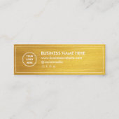 Faux Gradient Gold Mini Chique Modern Minimalist Klantenkaartje (Voorkant)