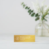 Faux Gradient Gold Mini Chique Modern Minimalist Klantenkaartje (Staand voorkant)