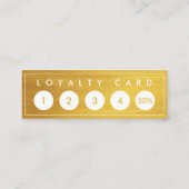 Faux Gradient Gold Mini Chique Modern Minimalist Klantenkaartje (Achterkant)