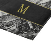 Faux Granite-look Initiaal Glass Cutting Board Snijplank (Hoek)