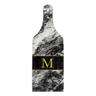 Faux Granite Monogrammed Glass Cutting Board Snijplank