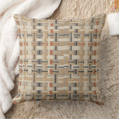Faux Grasscloth Geometric Weave Pat#3 ID1271 Kussen (Deken)