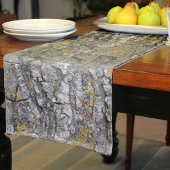 Faux Gray Grunge Wood Tree Bark Korte Tafelloper