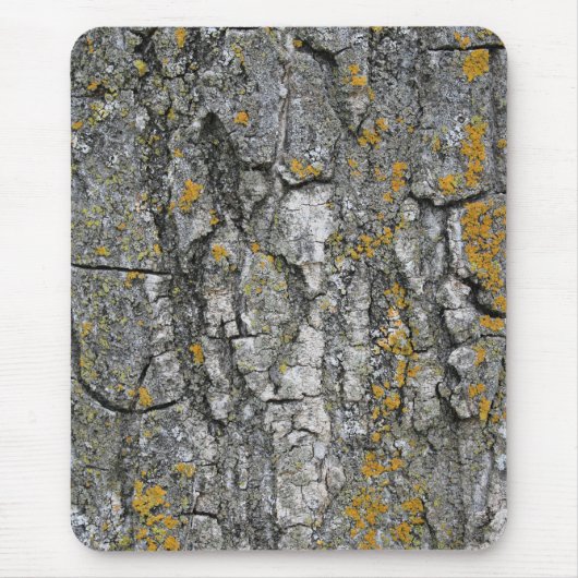 Faux Gray Grunge Wood Tree Bark Muismat (Voorkant)