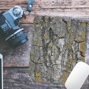 Faux Gray Grunge Wood Tree Bark Muismat