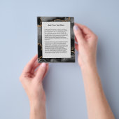 Faux Gray Marged Agate Golden Glitter Black Stone Flyer (Hand)