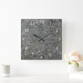 Faux Gray Stone Vierkante Klok (Huis)