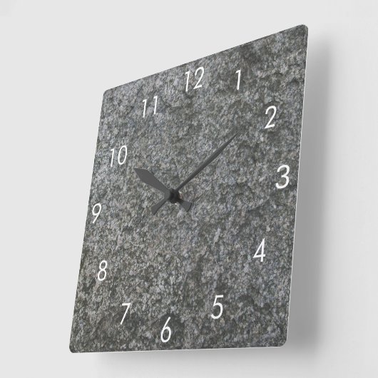 Faux Gray Stone Vierkante Klok (Hoek)