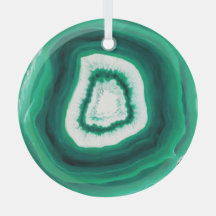 Faux Green Agate Glass Orages