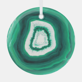 Faux Green Agate Glass Orages Glas Ornament