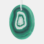 Faux Green Agate Glass Orages Glas Ornament (Voorkant links)