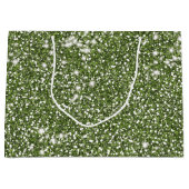 Faux Green Glitter Texture Kijk-like Graphic Groot Cadeauzakje (Voorkant)
