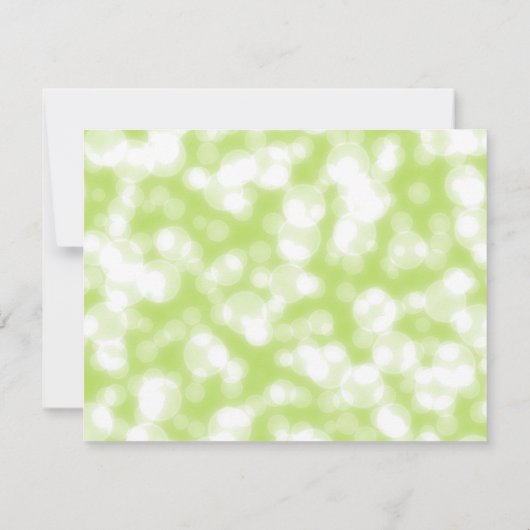 Faux Green Glittering Fab Confetti Sparkles Stippe Kaart (Achterkant)
