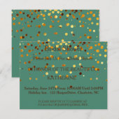 Faux Green Glittering Fab Confetti Sparkles Stippe Kaart (Voorkant / Achterkant)