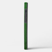 Faux Green Leather White Monogram op maat gemaakt Case-Mate iPhone Case (Achterkant / Links)