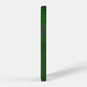 Faux Green Leather White Monogram op maat gemaakt iPhone Hoesje (Rechterkant)
