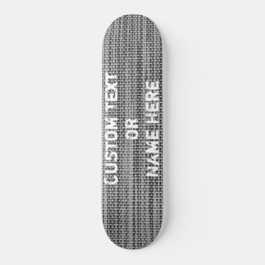 Faux Grey Breien Skateboard met aangepaste tekst (Voorkant)