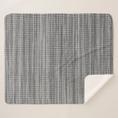 Faux Grey Cotton Sherpa Blanket Sherpa Deken (Voorkant (horizontaal))