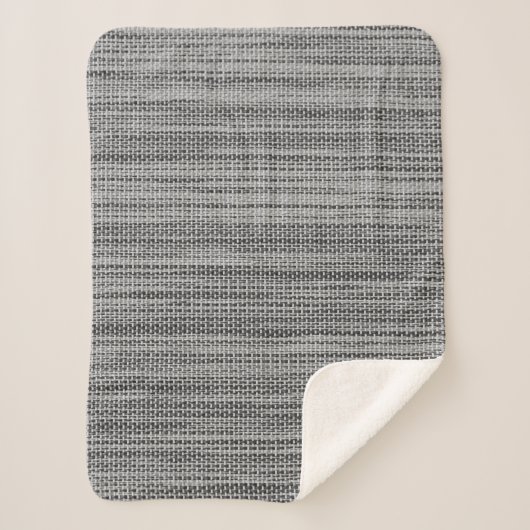 Faux Grey Fabric Cotton Sherpa Blanket Deken (Voorkant)