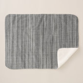 Faux Grey Fabric Cotton Sherpa Blanket Deken (Voorkant (horizontaal))