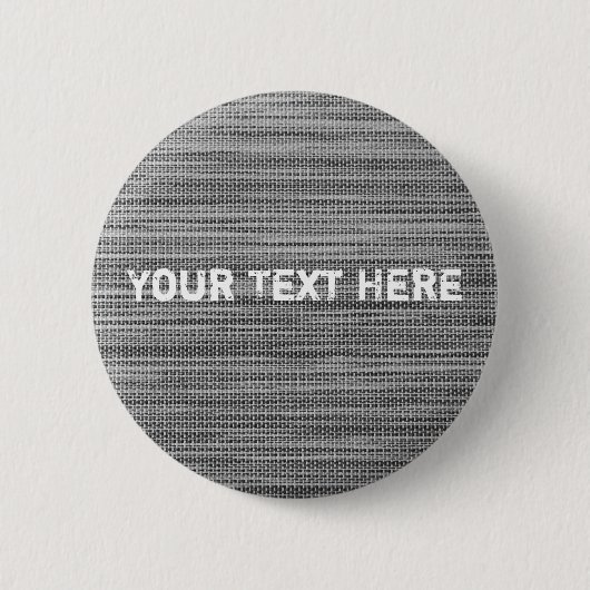 Faux Grey Fabric Custom Text Button (Voorkant)