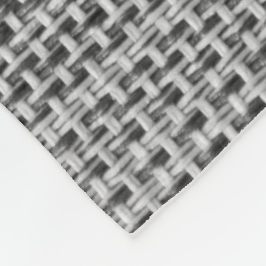 Faux Grey Fabric Fleece Blanket - Modern (Hoek)