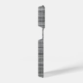 Faux Grey Fabric iPhone Case met aangepaste tekst Hoesje (Rechterkant)