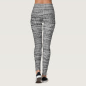 Faux Grey Fabric Leggings met aangepaste tekst (Achterkant)