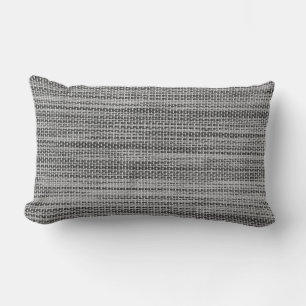 Faux Grey Fabric Lumbar Pillow Modern Design Kussen