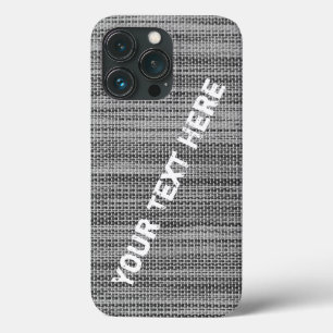 Faux Grey Fabric - Naam Jouw tekst Case-Mate iPhone Case