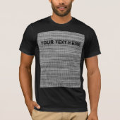 Faux Grey Fabric Patch T-shirt met aangepaste teks (Voorkant)