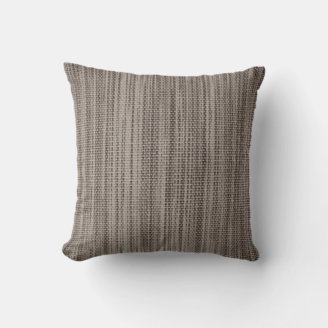 Faux Grey Fabric-Sierkussen Kussen (Voorkant)