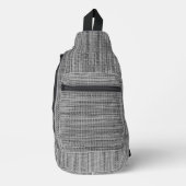 Faux Grey Fabric Sling Bag (Voorkant)