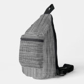 Faux Grey Fabric Sling Bag (Rechterhoek)