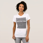 Faux Grey Fabric T-shirt met aangepaste tekst (Voorkant volledig)