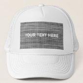 Faux Grey Fabric Trucker Hat Custom Text Trucker Pet (Voorkant)