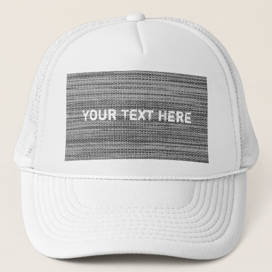 Faux Grey Fabric Trucker Hat Custom Text Trucker Pet (Voorkant)
